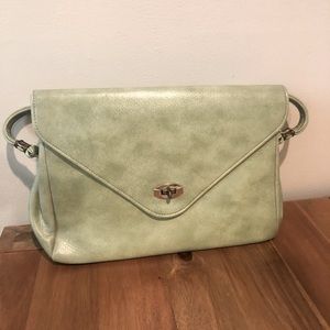 Vintage tie dye faux leather shoulder bag